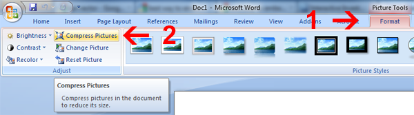 word-ribbon Word picture editing ribbon